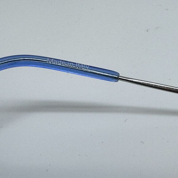 ELEGANCE EL217 Eyeglasses Frames Half Rim Silver Blue 49-20-140 H14352 - Picture 7 of 9